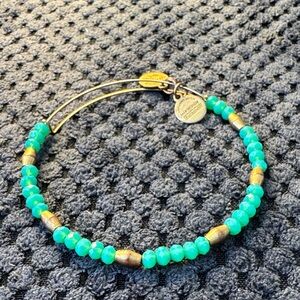 Alex and ani Turquoise and Gold tone Beaded Bracelet